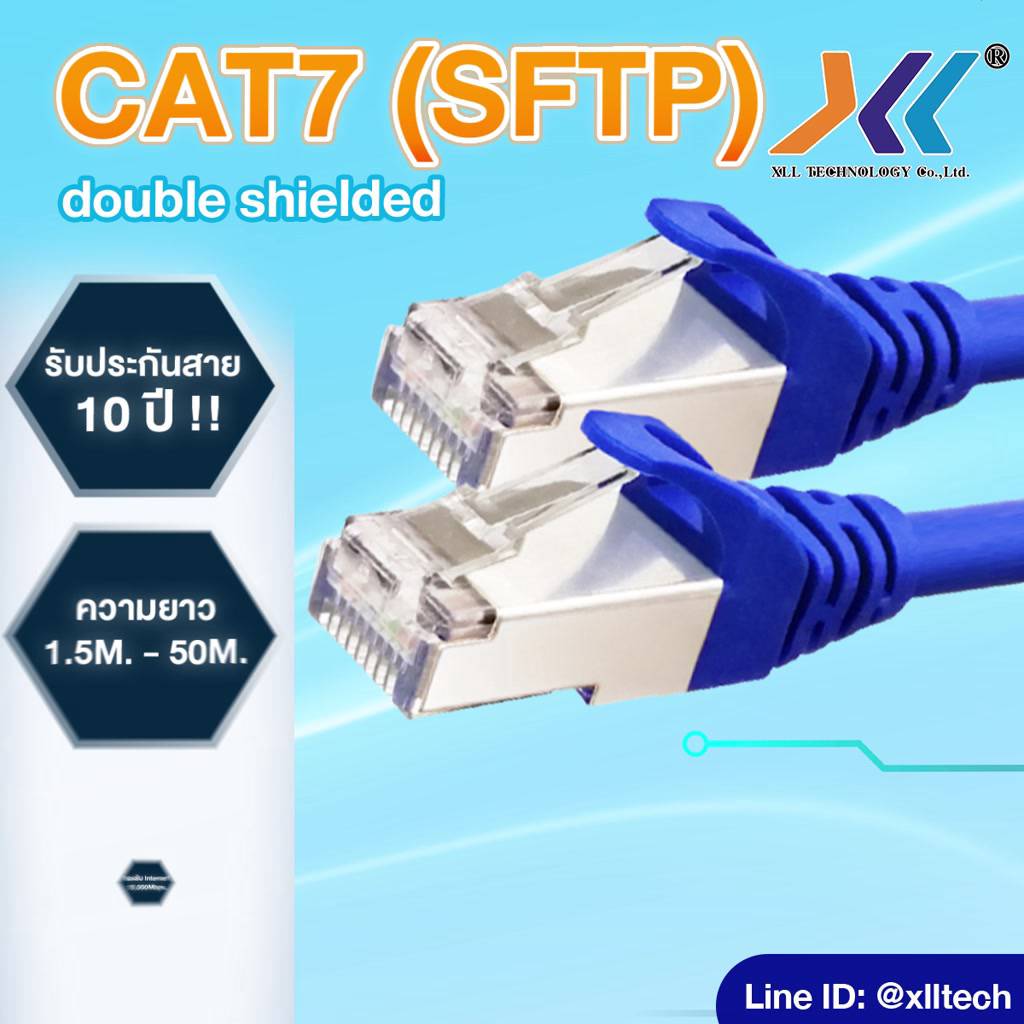 พร้อมส่งจากไทย-สายแลน-cat7-สำเร็จรูปพร้อมใช้งาน-ภายในอาคาร-lan-cat7-cable-network