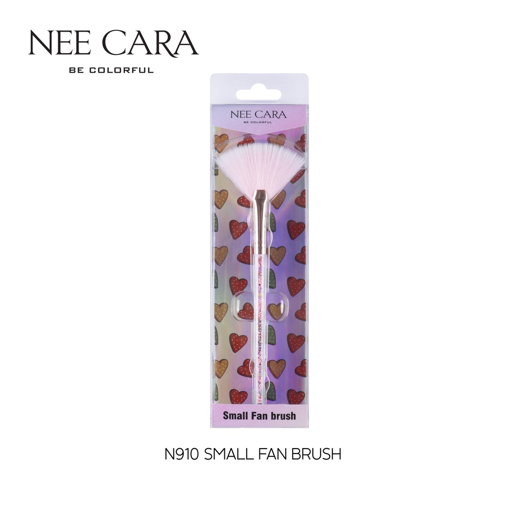 นีคาร่า-แปรงแต่งหน้า-ปัดไฮไลท์-ทรงพัด-n910-ของแท้100-nee-cara-small-fan-brush
