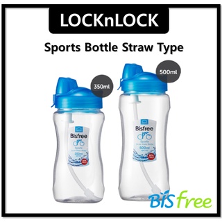 [LOCKnLOCK] Bisfree ขวดน้ํา แบบหลอดดูด ขนาด 350 มล. 500 มล. สําหรับเล่นกีฬา ABF710TB