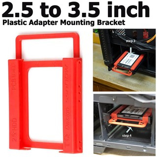 2.5 to 3.5 inch SSD Holder HHD Hard Drive Disk Holder Mount Case Plastic Adapter Bracket for PC Desktop