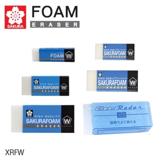 สินค้า ยางลบดินสอ Sakura รุ่น Foam และ Seed Clear ยางลบใส  XRFW-60,80,100,200