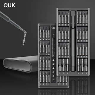 QUK Screwdriver Set 25/63 In 1 Precision Slotted Phillips Screw Driver Bits Magnetic Kit Household Repair Phone Computer