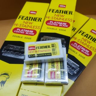 NEW Hi STAINLESS ใบมีดโกน ขนนก แบ่งขาย ใบมีดโกนตราขนนก feather