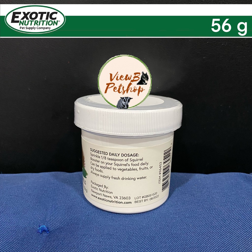 [Exotic Nutrition] วิตามินรวมและแคลเซียมแบบผงสำหรับกระรอก 56 กรัม ...