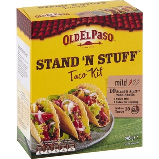 ภาพหน้าปกสินค้าโอลด์ เอล พาโซ ชุดทาโก้ ฐานแบน 295 กรัม - Old El Paso Stand n Stuff Taco Kit Spice Mix Shells and Salsa 295g ที่เกี่ยวข้อง