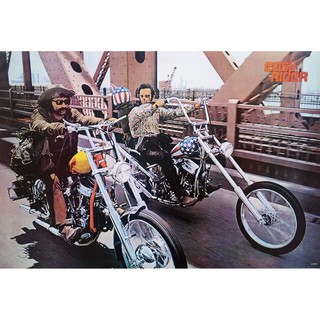 โปสเตอร์ หนัง Easy Rider (1969) POSTER 24”x35” Inch American Road Movie Peter Fonda Dennis Hopper
