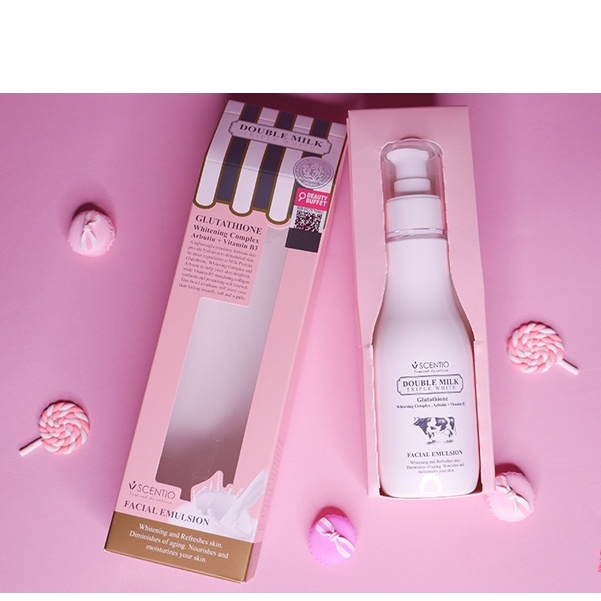 double milk triple white glutathione facial emulsion review เซนทิโอ ดับเบิ้ล มิลค์ ทริปเปิ้ล ไวท์ เฟเชียล อิมัลชั่น ครีมน้ำนม SCENTIO (150 มล.) Contorno de ojos Mary&May