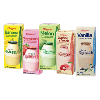 นมกล้วยเกาหลี bingrae banana flavor milk 200g. สินค้ายอดนิยม อร่อยมากต้องลอง strawberry melon ㅍvanilla bts 빙그레 우유 모음