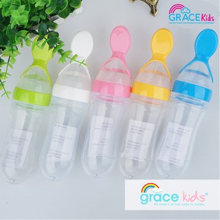 (ยิ่งซื้อ ยิ่งลด) Grace Kids ที่ป้อนอาหารแบบซิลิโคน ที่ป้อนอาหารเด็กทารก ที่ป้อนอาหารเหลว