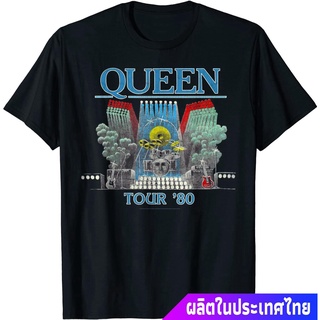 เสื้อยืดคอกลมทุกแบบผู้ชาย Queen Official Tour 80 T-Shirt discount เสื้อยืดคอกลมS-4XL