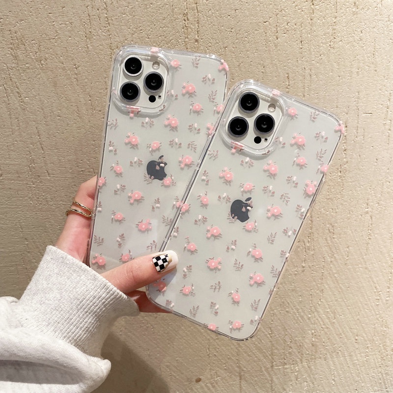 เคสโทรศัพท์มือถือแบบนิ่ม-กันกระแทก-ลายดอกไม้-สีชมพู-สําหรับ-realme-8-pro-narzo-20-pro-7i-c17-7-6-5-5s-5i-6i-c21-c20-c11-2021-2020-c15-c2-3-c1