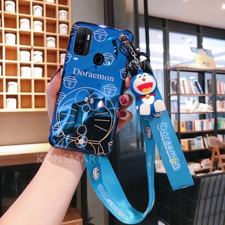 Ready เคสโทรศัพท์ OPPO A53 2020 New Case Silicone Cute Fashion Camera Stand Holder Back Cover Softcase with Lanyard Hand Strap Phone Case