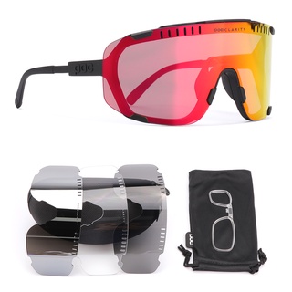 Poc DEVOURS UV400 แว่นตากันแดด 3 เลนส์ สําหรับผู้ชาย ผู้หญิง เหมาะกับการขี่จักรยาน