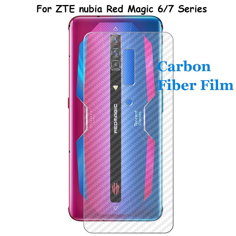ภาพหน้าปกสินค้าสําหรับ ZTE nubia Red Magic 7 7s 6 6R Pro 3D ใส คาร์บอนไฟเบอร์ ด้านหลัง ฟิล์มกันรอยหน้าจอ (ไม่ใช่กระจก)