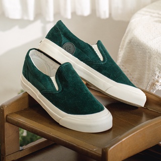 ภาพขนาดย่อของสินค้าBIKK - รองเท้าผ้าใบ รุ่น "Grow" Green Size 36-45 Corduroy Slip-On Sneakers / รองเท้าผู้หญิง / รองเท้าผู้ชาย / รองเท้า