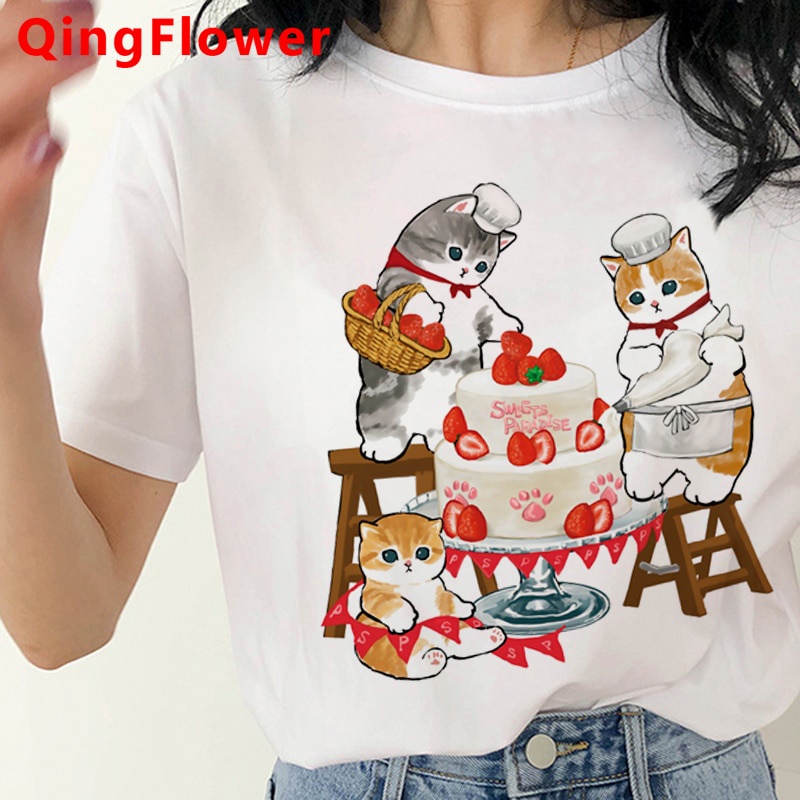 kawaii-cat-การ์ตูนตลกกราฟิกเสื้อยืดผู้หญิง-harajuku-น่ารัก-anime-tshirt-kroean-สไตล์แฟชั่น-t-เสื้อ-ulzzang-top-tees