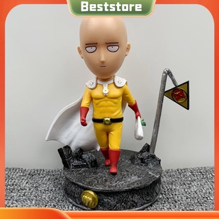 Best_ โมเดลตุ๊กตา One Punch Man Saitama พร้อมเสื้อคลุมของเล่นของสะสม