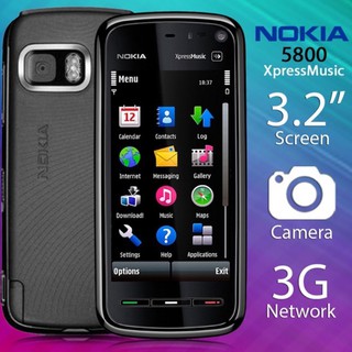 โทรศัพท์มือถือโนเกียปุ่มกด NOKIA  5800 (สีดำ) จอ 3.2นิ้ว 3G/4G รุ่นใหม่ 2020