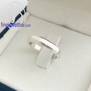 Finejewelthai แหวนเกลี้ยง-แหวนเงินแท้-แหวนเงินแท้-Silver-Wedding-Ring - R117000