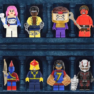 เข้ากันได้กับ Leging Minifigures Marvel Jessica Jones Luke Cage Nova MODOK บล็อกตัวต่อของเล่นสําหรับเด็ก