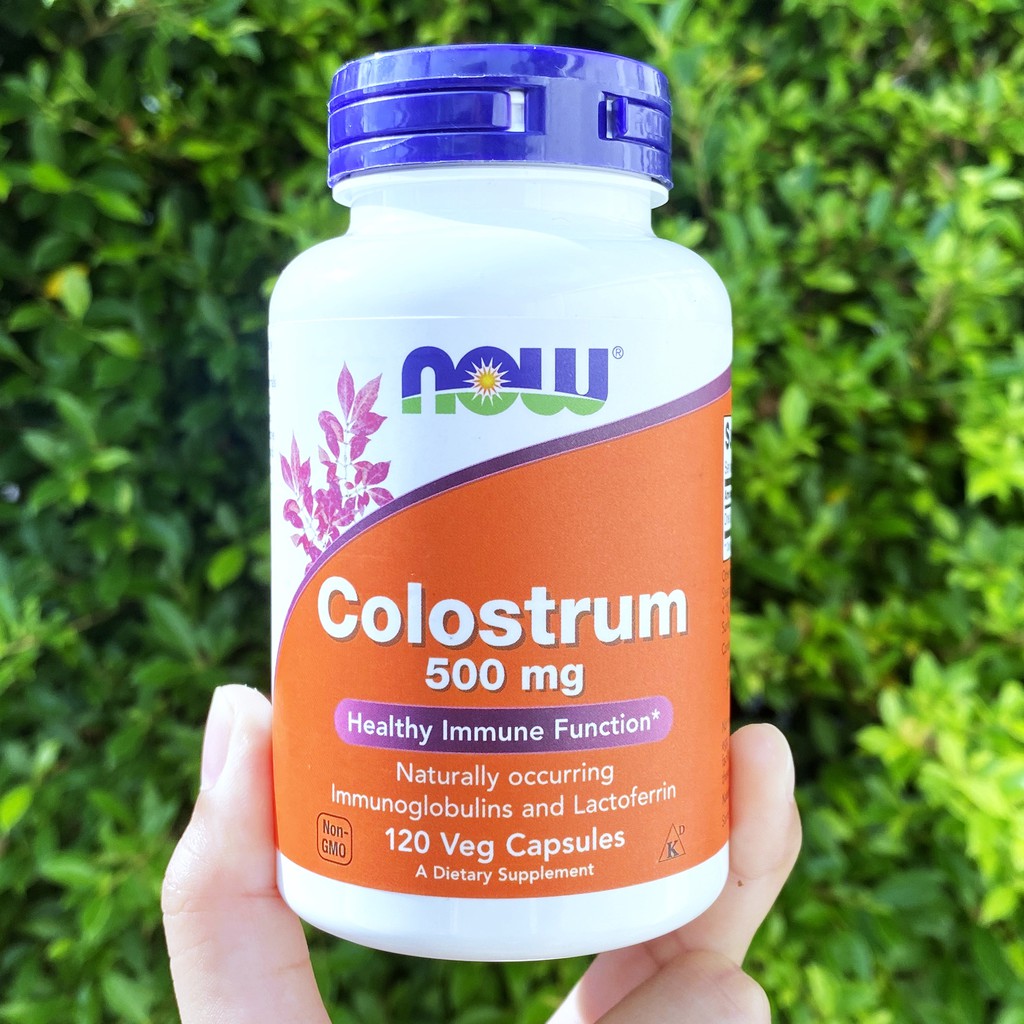 Colostrum Now Foods 500 Mg – 120 Capsules, Complément Alimentaire Pour Soutenir Le Système Immunitaire