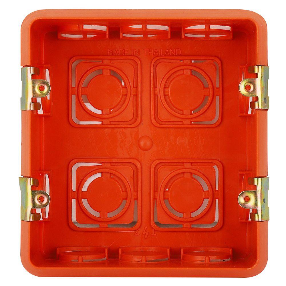 boxes-plastic-tz-4-x4-orange-บล็อกฝังพลาสติก-tz-4x4-นิ้ว-สีส้ม-กล่องพักสายไฟ-ท่อร้อยสายไฟและอุปกรณ์-งานระบบไฟฟ้า-boxes