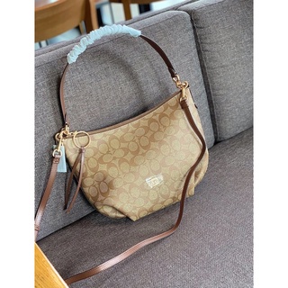 Coach Pebble Leather Small Skylar Hobo Shoulder Bag - brown