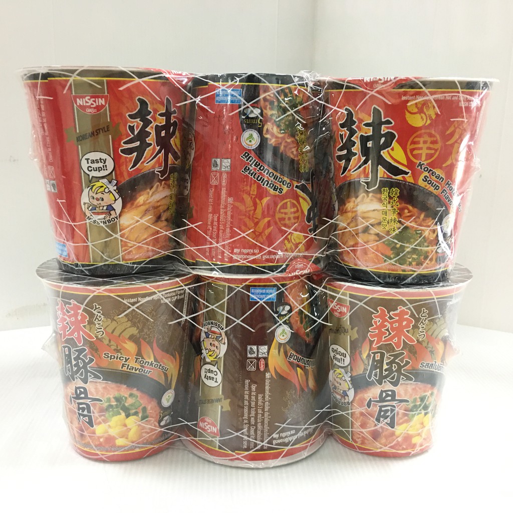 แพ็ค6-nissin-cup-instant-noodles-korean-hot-and-spicy-บะหมี่กึ่งสำเร็จรูป-นิสชินคัพ-รสซุปเกาหลีฮอตแอนด์สไปซี่-68-กรัม