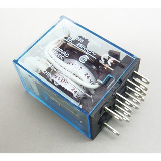 รีเลย์ไฟฟ้า รีเลย์  relay MY4NJ 5A Control Voltage Coil 24V DC 4 หน้า Contact