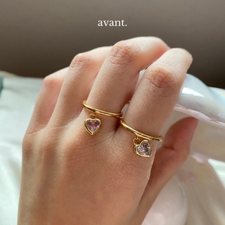 [10.10 ลดอีก 25% โค้ด 10FSWWT] avantgarde.bkk 💘 Love me again ring แหวนมีดีเทลหัวใจห้อย