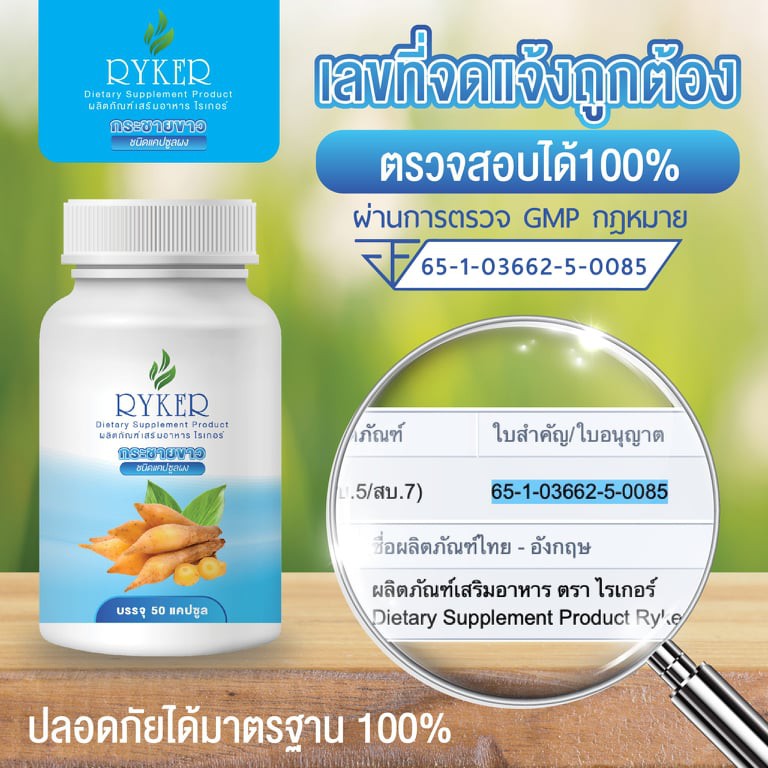 กระชายขาว-ชนิดแคปซูลผง-ตรา-ryker-ไรเกอร์-บรรจุ-30-แคปซูล