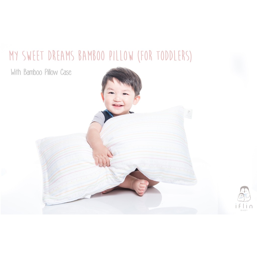 iflin-baby-my-sweet-dreams-bamboo-pillow-for-toddlers-หมอนหนุนพร้อมปลอกหมอนใยไผ่-สำหรับเด็กโต-1-ขวบขึ้นไป