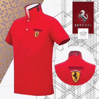 ✓☍เสื้อโปโล Men Polo Ferrari Cotton Mix Tk &#39;&#39; 1 Limited editionเสื้อเชิ้ตผู้ชายเสื้อโปโล🎁🎀✨🎗