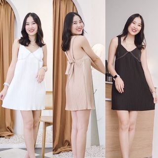 สินค้า ⚡️ขายดี! Pleat dress - เดรสกระโปรง ผ้าพลีท อัดจีบแน่น