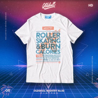 เสื้อยืดผู้ชาย OldSkull Express -  Roller Skating & Burn Calories S-5XL