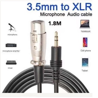 ส่งจากไทย Microphone Audio Cable 3.5mm to XLR ยาว1.8ม. พร้อมส่ง