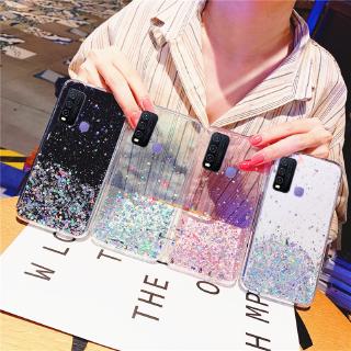 เคส วีโว่ Y50 Y30 Transparent Glitter Bling Full Stars Soft Case Cover Handphone Casing Vivo Y30