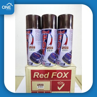 [ยกโหล] สีสเปรย์ Red Fox ยกลัง สเปรย์ยกลัง สีสเปรย์ RedFox สีมาตรฐาน - 12 กระป๋อง สีสเปรย์