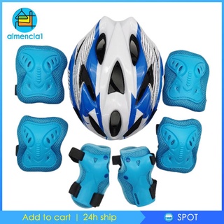 7pcs Bike Skateboard Skating Protective Gear Set Elbow Knee Pads for Kids