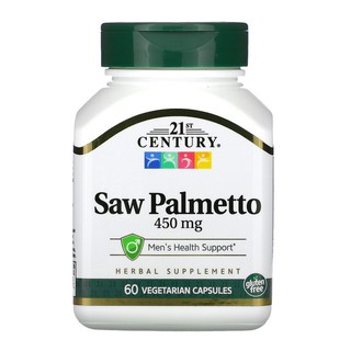 (ล็อตใหม่พร้อมส่ง) 21st Century, Saw Palmetto, 450 mg, 60, 200 แคปซูล