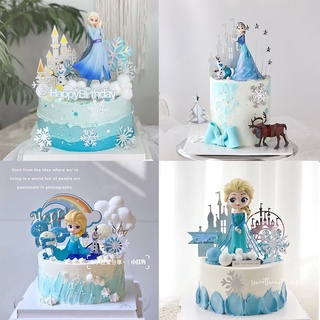 ตุ๊กตา Frozen Princess Elsa Anna สําหรับตกแต่งเค้ก