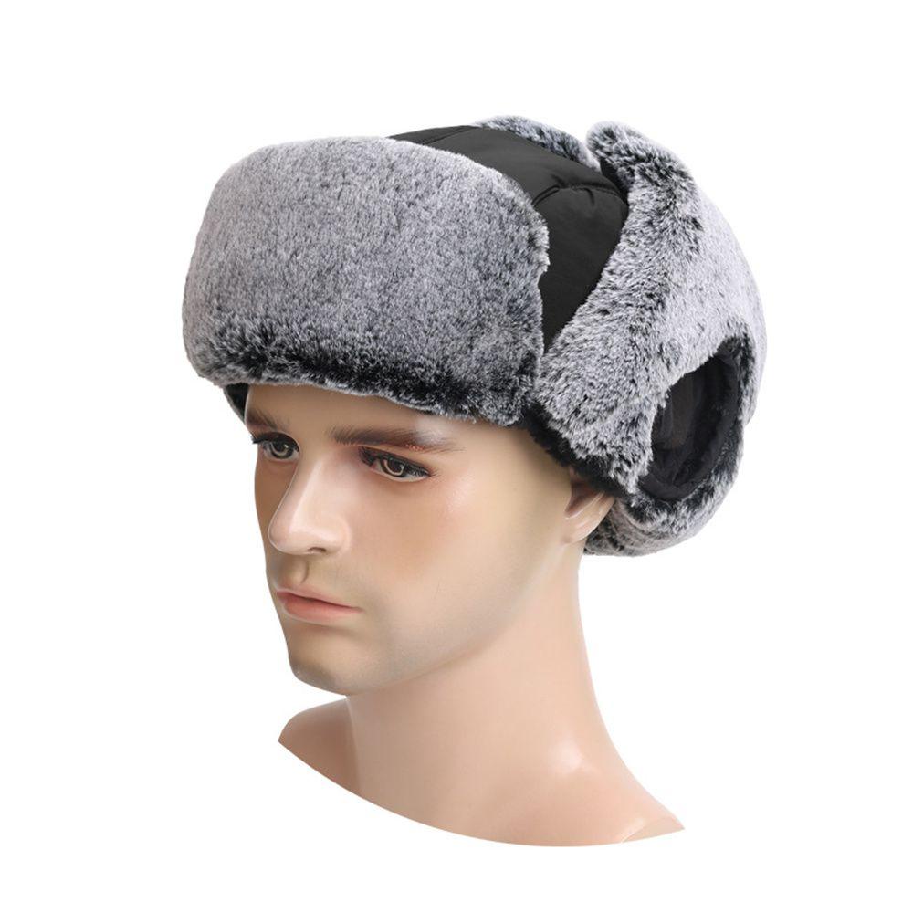 emilee-หมวกกันลม-อบอุ่น-ขนเทียม-ป้องกันหิมะ-หมวกฤดูหนาว-สกี-ที่ปิดหู
