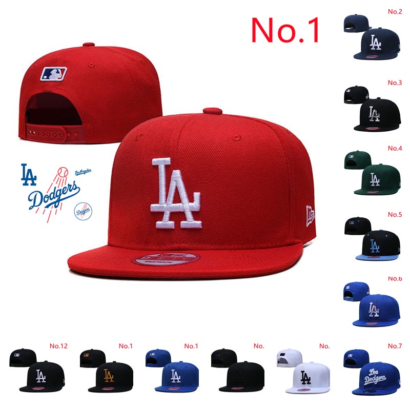 mlb-la-หมวกปีกแบน-หมวกฮิปฮอป-หมวกกันแดด-เกาหลี-หมวกปรับได้-7yj1