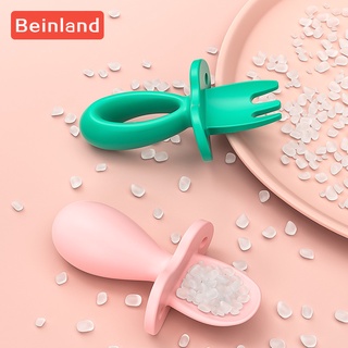 Beinland ชุดช้อนส้อมซิลิโคน เกรดอาหาร ขนาดเล็ก สําหรับเด็กทารก