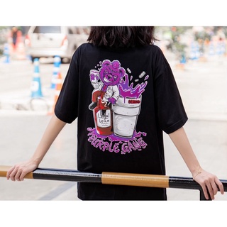 ✐▣●BEHIND CLOTHING เสื้อยืดลาย “PURPLE GANG”