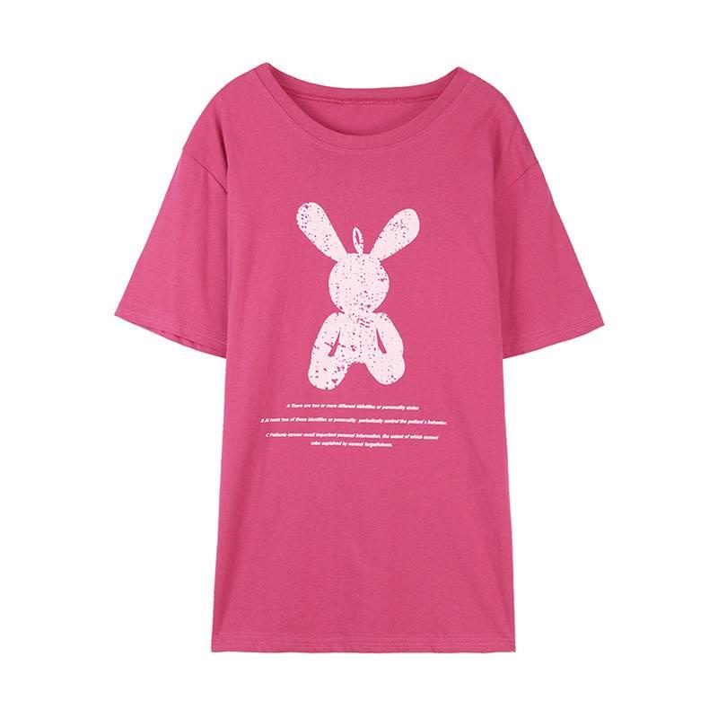 triple-a-oversized-shirt-women-cartoon-print-t-shirt-short-sleeves-pink-girlfriends-mid-length-loose-top
