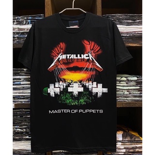 เสื้อยืดผ้าฝ้ายพิมพ์ลายขายดี สไตล์ใหม่ เสื้อยืดลายวง METALLICA คอกลม