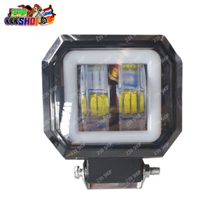 ไฟหน้า ไฟสปอตไลท ไฟตัดหมอก LED 12 V.DC เหลี่ยม 6 LED 1800Im 06 แปลงใส่รถทุกรุ่นได้ aumshop239