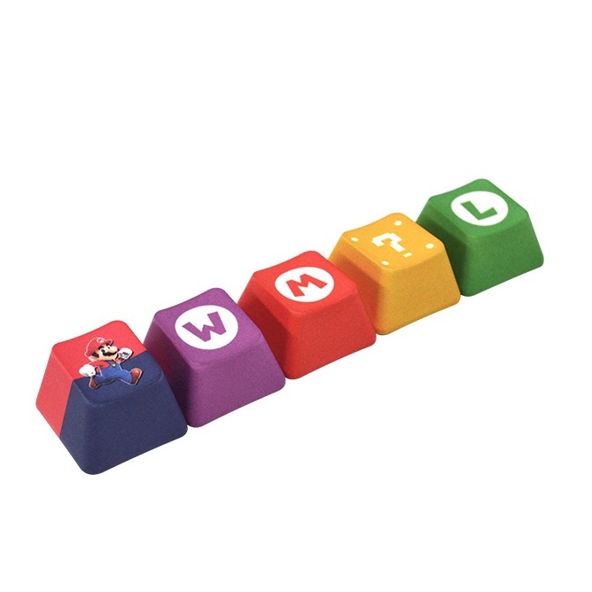 ภาพหน้าปกสินค้าPBT Keycap Mario - Pacman (5 ปุ่ม) แต่งคีบอร์ด ปุ่มคีย์บอร์ด For Mechanical Keyboard Keycap จากร้าน attoyandgadgets บน Shopee