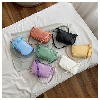 ส่งฟรี!!! ทักก่อนสั่งน้า!! macaron bag กระเป๋าแฟชั่นสะพายข้างสีสันสดใส